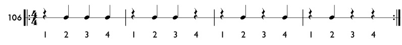Rhythm pattern 106