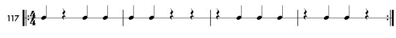 Rhythm pattern 117