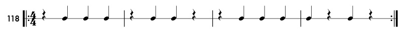 Rhythm pattern 118