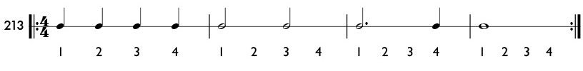 Rhythm pattern 213