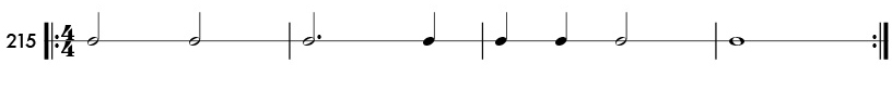 Rhythm pattern 215