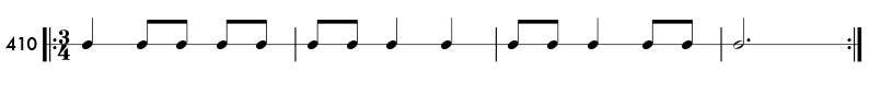 Rhythm pattern 410