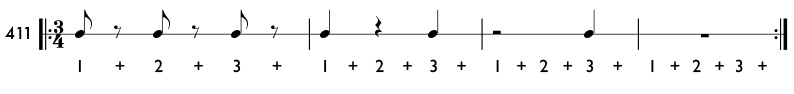 Rhythm pattern 411