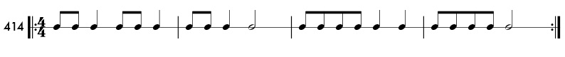Rhythm pattern 414