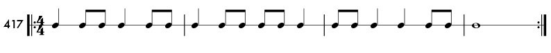 Rhythm pattern 417