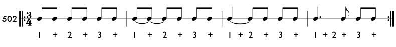 Rhythm pattern 502