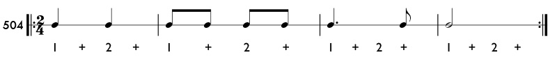 Rhythm pattern 504