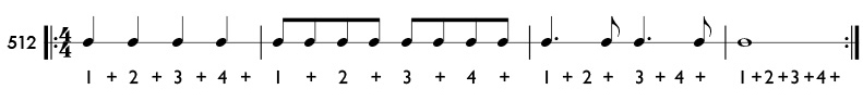 Rhythm pattern 512