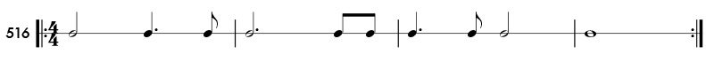 Rhythm pattern 516