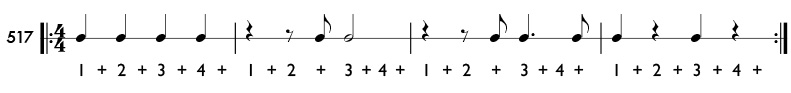 Rhythm pattern 517