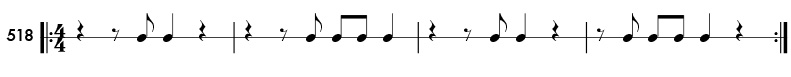 Rhythm pattern 518