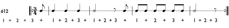 Rhythm pattern 612