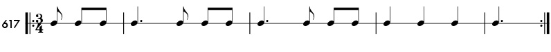 Rhythm pattern 617