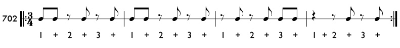 Rhythm pattern 702