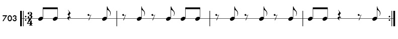Rhythm pattern 703