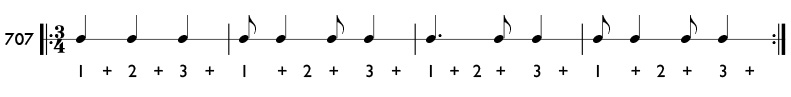Rhythm pattern 707