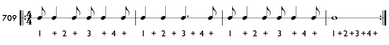 Rhythm pattern 709