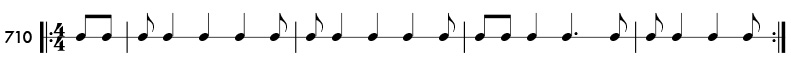 Rhythm pattern 710