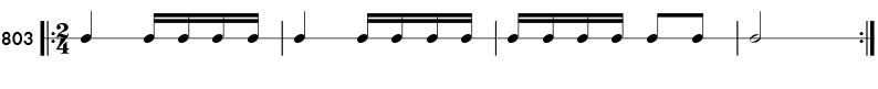 Rhythm pattern 803
