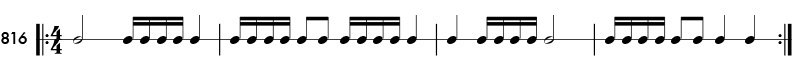 Rhythm pattern 816