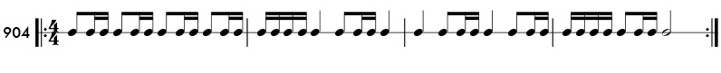 Rhythm pattern 904