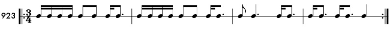 Rhythm pattern 923