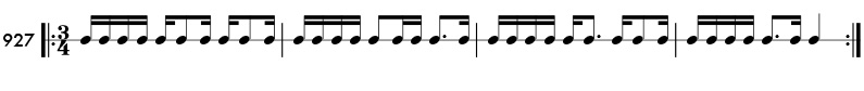 Rhythm pattern 927