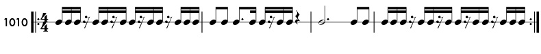 Rhythm pattern 1010