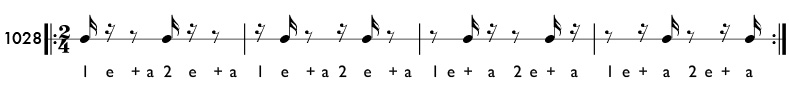 Rhythm pattern 1028