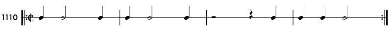 Rhythm pattern 1110