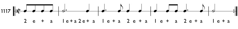 Rhythm pattern 1105