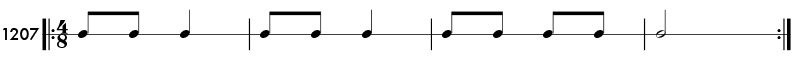 Rhythm pattern 1207