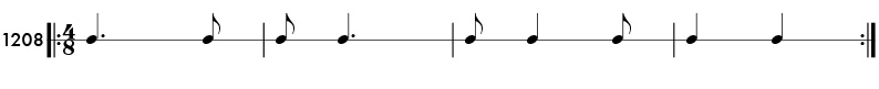 Rhythm pattern 1208