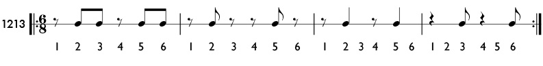 Rhythm pattern 1213