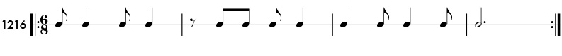 Rhythm pattern 1216