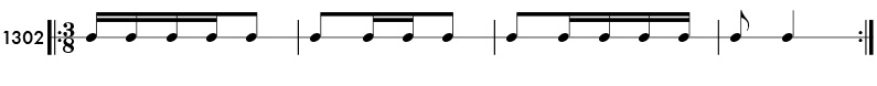 Rhythm pattern 1302