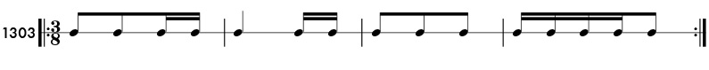 Rhythm pattern 1303