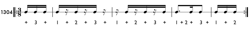 Rhythm pattern 1304