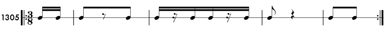 Rhythm pattern 1305
