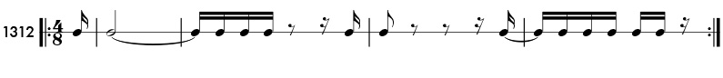 Rhythm pattern 1312