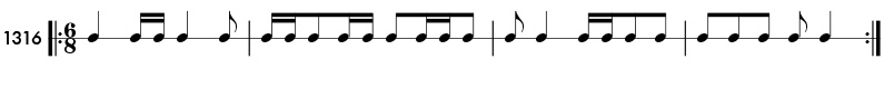 Rhythm pattern 1316