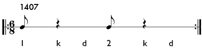 Rhythm pattern 1407