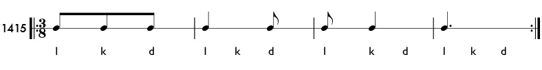 Rhythm pattern 1415