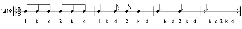 Rhythm pattern 1419