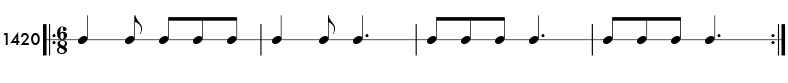 Rhythm pattern 1420