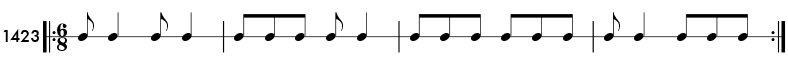 Rhythm pattern 1423