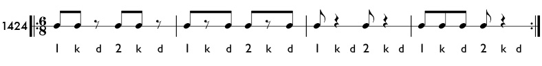 Rhythm pattern 1424