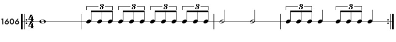 Triplet eighth notes - rhythm pattern 1606