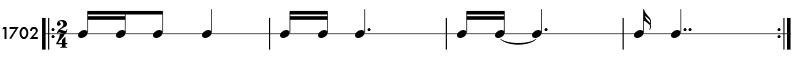 Double dotted note pattern 1702