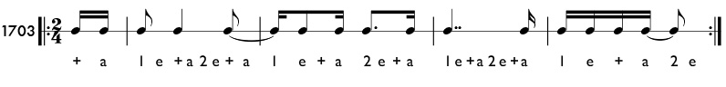 Double dotted note pattern 1703